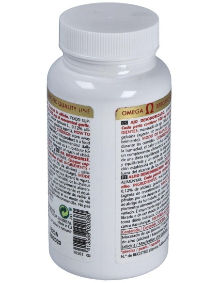 Ajo Desodorizado 100 Perlas de Intersa