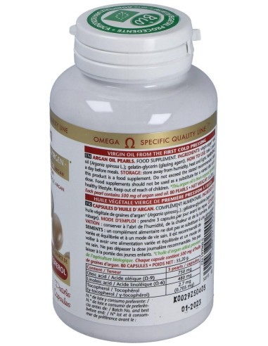 Perlas Argan 80 Perlas de Esential Aroms