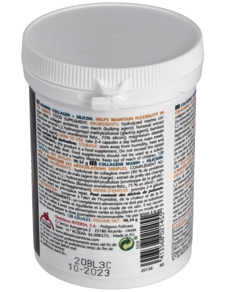 Colageno Marino Y Silicio 120Cap. de Intersa