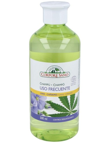 Champu Uso Frecuente Lino-Cañamo 500Ml. Ecocert de Corpore Sano