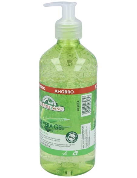 Gel Puro Aloe Vera 500Ml. Bio de Corpore Sano