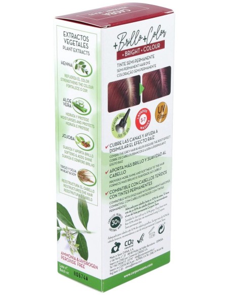 Crema Colorante Henna Caoba 80Ml. de Corpore Sano