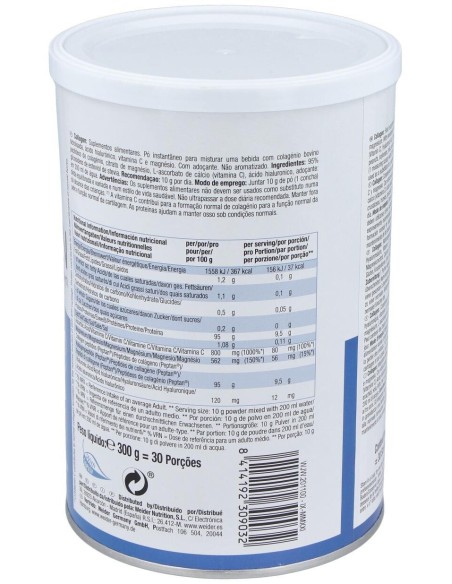 Weider Collagen Colageno+Ac. Hialur+Magnesio 300G de Weider