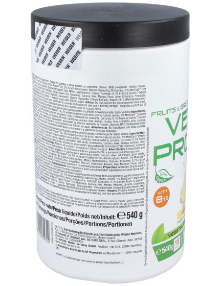 Weider Vegan Protein Vainilla 540Gr. de Weider