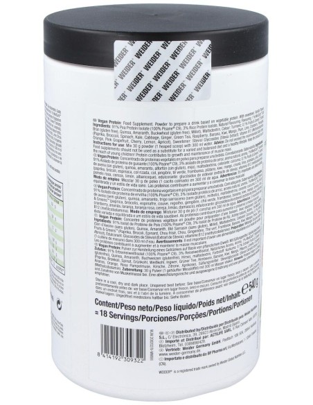Weider Vegan Protein Vainilla 540Gr. de Weider