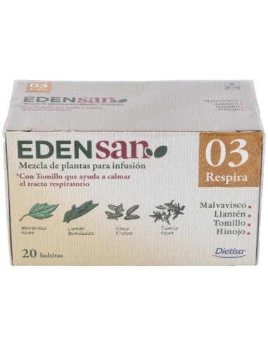 Edensan  Respira 03  Envase 20 Filtros(20 Infusiones) de Edensan®
