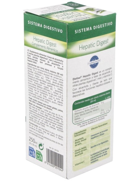 Hepatic Digest   Envase 250 Ml(8 Días) de Dielisa®