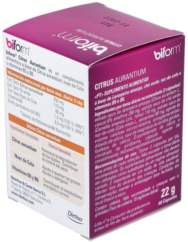 Citrus Aurantium  Envase 60 Cápsulas(30 Días) de Biform®