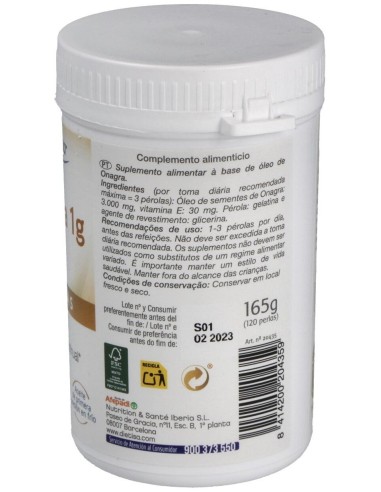 Onagra 1 Gr   Envase 120 Perlas(60-120 Días) de Dielisa®