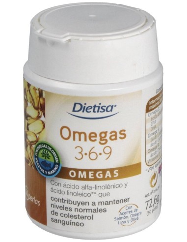 Omegas 3-6-9 60Perlas de Dietisa (Dielisa)