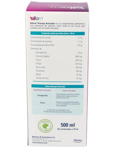 Drenaje Activador  500 Ml  Envase 500 Ml(14 Días) de Biform®