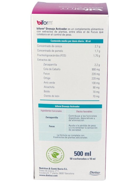 Drenaje Activador  500 Ml  Envase 500 Ml(14 Días) de Biform®