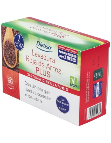 Levadura Roja De Arroz Plus 60Cap. de Dietisa (Dielisa)