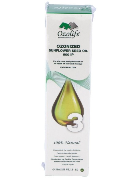 Aceite Girasol Ozonizado 600Ip Airless 50Ml. de Ozolife Biocosmetica Y Nutricion