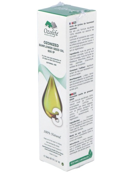 Aceite Girasol Ozonizado 600Ip Airless 50Ml. de Ozolife Biocosmetica Y Nutricion