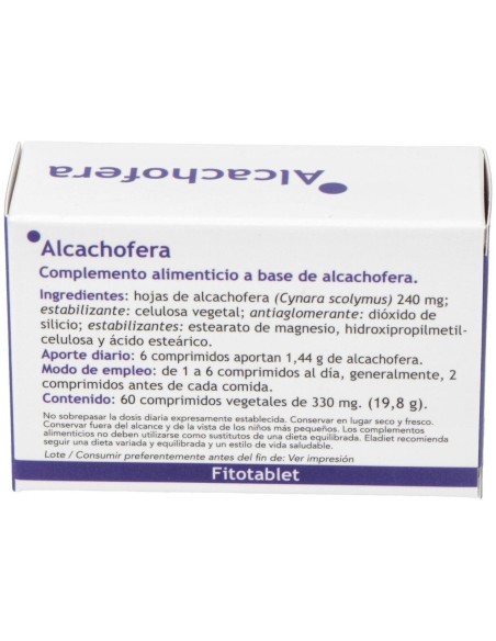 Fitotablet Alcachofa 60Comp de Eladiet