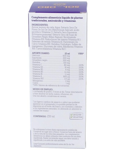 Sol De Oro (Plus) Jarabe 250Ml. de Eladiet