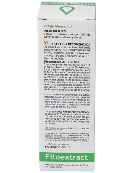 Ext.Ortiga Blanca 50Ml de Eladiet