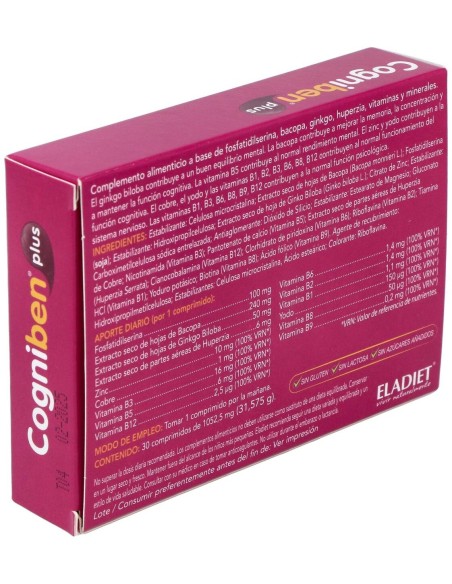 Cogniben Plus 30Comp. de Eladiet