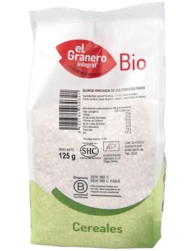 Quinoa Hinchada 125Gr. Bio de El Granero