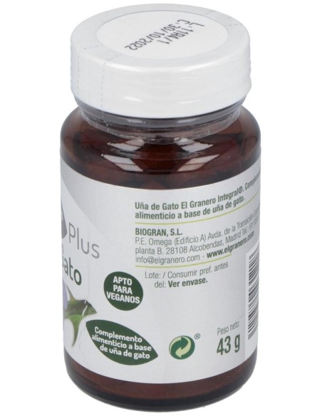 Uña De Gato Forte 400Mg. 100Comp. de El Granero