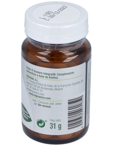 Biotin (Biotina Vit.H) 100Comp. de El Granero