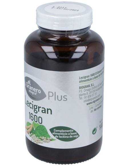 Lecitina De Soja Lecigran 1600Mg. 90Perlas de El Granero