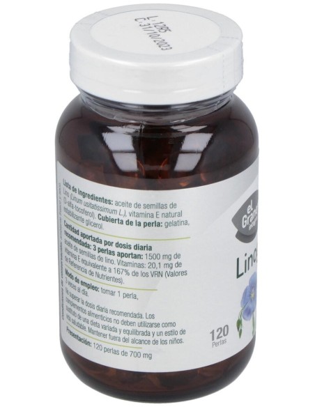 Linogran Aceite De Lino 120Perlas de El Granero