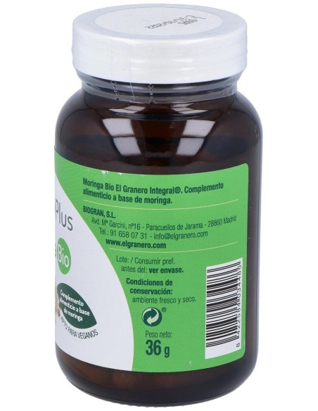 Moringa Bio 400Mg. 90Cap. de El Granero