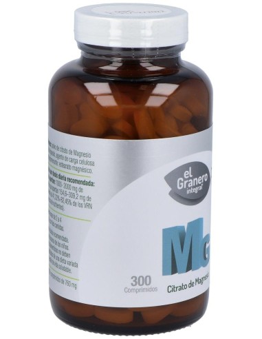 Mg 500 (Citrato De Magnesio) 300Comp. de El Granero