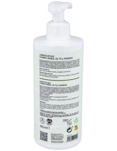 Champu Arbol Del Te Y Romero 450Ml. Bio de Labnatur Bio