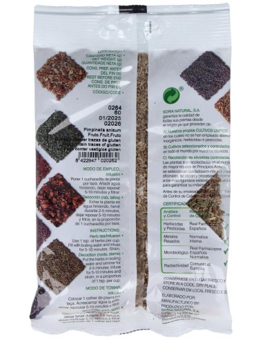 Anis Verde Bolsa 60Gr. de Soria Natural