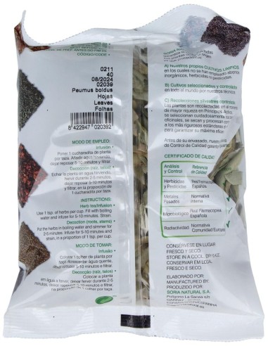 Boldo Bolsa 40Gr. de Soria Natural