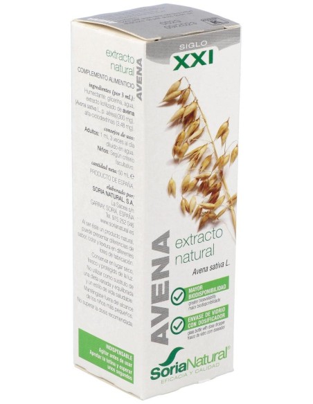 Ext. Avena Xxi  50Ml. S/Al de Soria Natural