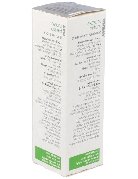 Ext. Avena Xxi  50Ml. S/Al de Soria Natural