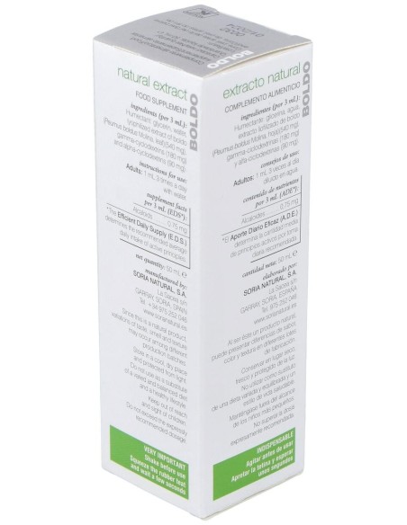Ext. Boldo Xxi 50Ml. S/Al de Soria Natural