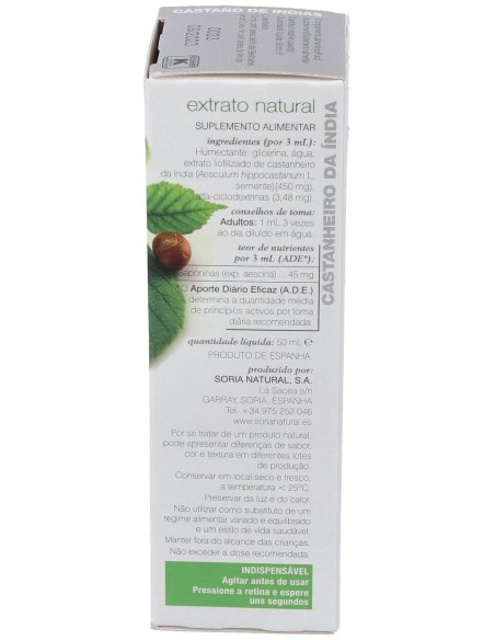 Ext. Castaño De Indias Xxi 50Ml. S/Al de Soria Natural