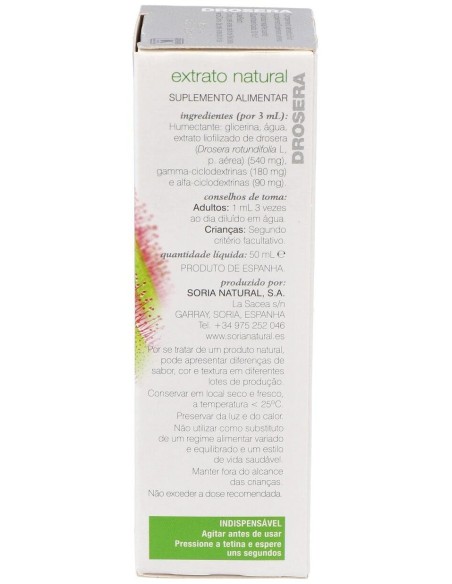 Ext. Drosera Xxi 50Ml. S/Al de Soria Natural