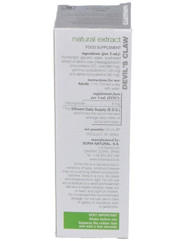 Ext. Harpagofito Xxi 50Ml. S/Al de Soria Natural