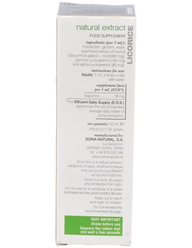 Ext. Regaliz Xxi 50Ml. S/Al de Soria Natural