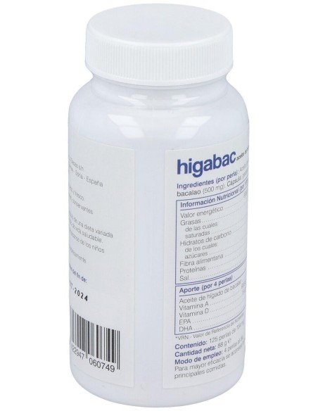 Aceite De Higado De Bacalao 125Perlas de Soria Natural