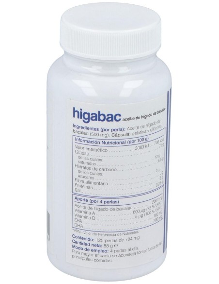 Aceite De Higado De Bacalao 125Perlas de Soria Natural
