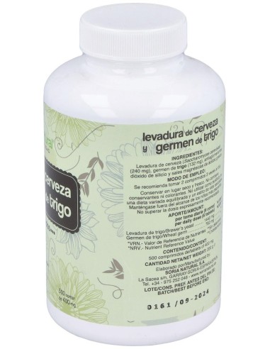 Germen De Trigo Y Levadura De Cerveza 500Comp. de Soria Natural