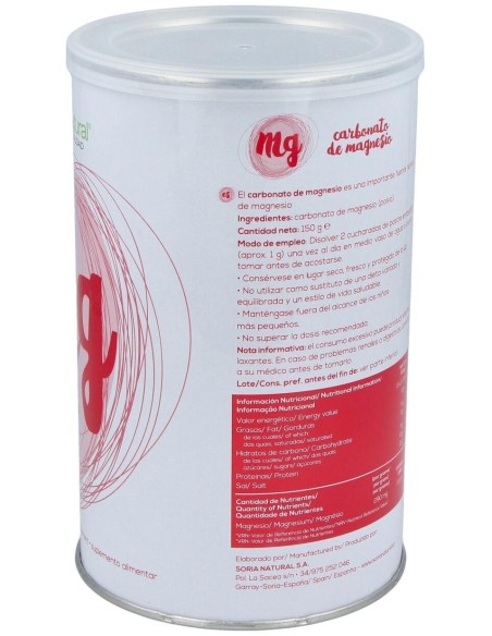 Carbonato Magnesio 150Gr de Soria Natural
