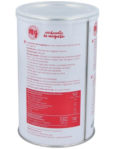 Carbonato Magnesio 150Gr de Soria Natural