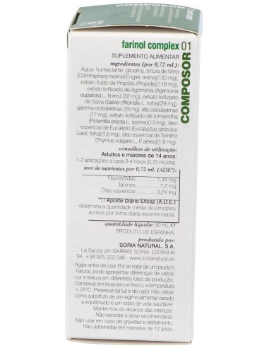 Composor 01 Farinol Complex Xxi 30Ml. Spray de Soria Natural