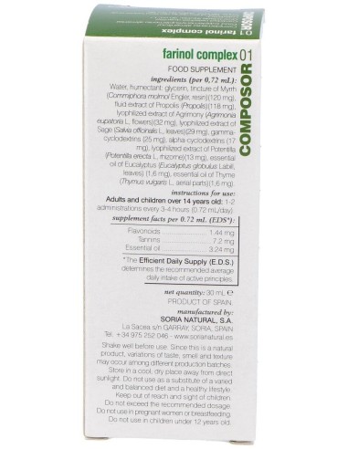 Composor 01 Farinol Complex Xxi 30Ml. Spray de Soria Natural