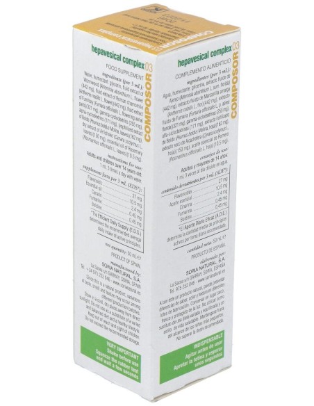 Composor 03 Hepavesical Complex Xxi 50Ml. de Soria Natural
