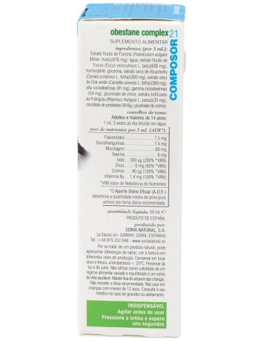 Composor 21 Obestane Complex Xxi 50Ml. de Soria Natural