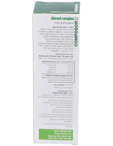 Composor 24 Diuracin Complex Xxi 50Ml. de Soria Natural